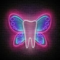 Glow Tooth with Butterfly Wings, Tooth Fairy Concept