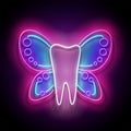 Glow Tooth with Butterfly Wings, Tooth Fairy Concept