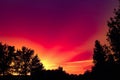 Red and orange blaze on Flowing Springs sunset Royalty Free Stock Photo