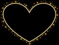 Glow Yellow Gold Love with gold Sparkling glitter Stars Vector clipart icon #6 Royalty Free Stock Photo