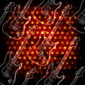 Glowin electric guitar Royalty Free Stock Photo