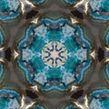 Glowing abstract blue teal star effect marble