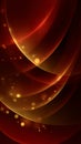 Glowing abstract curved light layers in warm red and golden tones as elegant backdrop Royalty Free Stock Photo