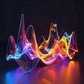 Glowing Abstract Data Visualization Wave Royalty Free Stock Photo