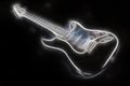 Glowing abstract guitar Royalty Free Stock Photo