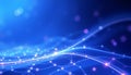 Glowing abstract network of data, streaming synapse, luminous connections Royalty Free Stock Photo