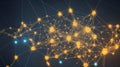 glowing, abstract representation wifi network, with nodes light connecting in complex pattern. AI Generative Royalty Free Stock Photo