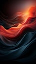 Glowing abstract wave on dark, shiny motion, magic space light. techno abstract background Royalty Free Stock Photo