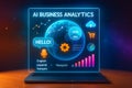 Artificial Intelligence Business Analytics and Language Dashboard Royalty Free Stock Photo