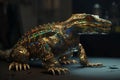Glowing Alligator Robot Strikes Rococo Pose in Ultradetailed Longview Shot