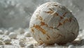 Glowing Ancient Dinosaur Egg with Cracked Textured Surface Royalty Free Stock Photo