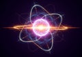 Glowing Atom Structure Abstract Background Royalty Free Stock Photo