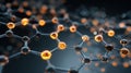 glowing atoms molecular structure Royalty Free Stock Photo