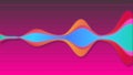 Glowing audio equalizer animated bg. Fantasy dreamlike digital audio simulation waveform.