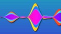 Glowing audio equalizer animated bg. Fantasy dreamlike digital audio simulation