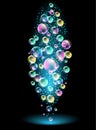 Versicoloured bubbles