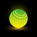 Glowing ball on a black background. Magical vector illustration