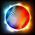 Glowing Baseball Illustration Royalty Free Stock Photo