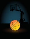 Glowing basketball