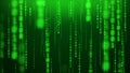 Glowing binary rain computer inside matrix numeric blur background Royalty Free Stock Photo