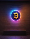 Illuminated Bitcoin Neon Sign