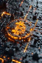 Futuristic Bitcoin Digital Concept Royalty Free Stock Photo