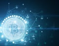 Glowing bitcoin wallpaper