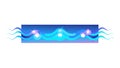 Glowing Blue Abstract Wave Light Border, vector design Generative AI Royalty Free Stock Photo