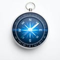 Glowing Blue Compass for Navigation and Direction Royalty Free Stock Photo
