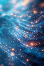 Glowing blue data lines, abstract digital network background. Portrait Images Generative AI Royalty Free Stock Photo