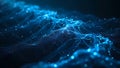 Glowing blue digital network, abstract background Royalty Free Stock Photo