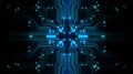 Glowing blue electronic circuit board background Royalty Free Stock Photo
