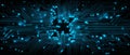 Glowing blue electronic circuit board background Royalty Free Stock Photo