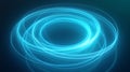 Glowing Blue Elliptical Light Trails abstract Royalty Free Stock Photo