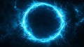 Glowing Blue Energy Circle Abstract Dark Background Royalty Free Stock Photo