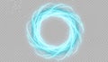 Glowing Blue Energy Ring with Transparent Background Royalty Free Stock Photo
