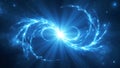 Glowing blue energy swirling in space. Cosmic power, infinity Royalty Free Stock Photo