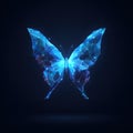 Digital Butterfly Network: Abstract Polygonal Art Royalty Free Stock Photo