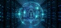 Global Cybersecurity Shield Protecting Digital Data Network Royalty Free Stock Photo