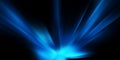 Glowing Blue light rays on a black abstract background Royalty Free Stock Photo