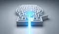Finding a Clear Path Through a Complex Mind Maze Royalty Free Stock Photo
