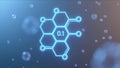 Glowing Blue Molecular Hexagon Structure Science Background Royalty Free Stock Photo