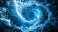 Glowing Blue Particle Vortex Abstract Background Royalty Free Stock Photo