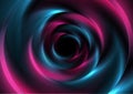 Glowing blue and pink smooth circles abstract tech background Royalty Free Stock Photo