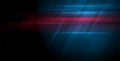 Glowing blue red shiny geometric tech abstract background Royalty Free Stock Photo