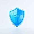 AI Security Shield for Digital Protection Royalty Free Stock Photo