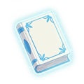 Glowing Blue and White Enchanted Book Illustration Royalty Free Stock Photo