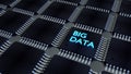 Glowing blue word big data on a cpu in a black chip network