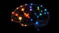 Glowing brain circuits representing artificial intelligence technology
