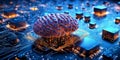 AI Brain: Futuristic Artificial Intelligence Concept Royalty Free Stock Photo
